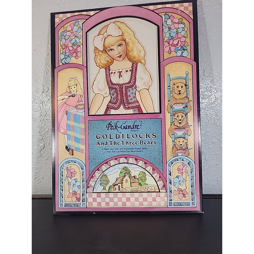 Sealed 1992 Peck Gandre GOLDILOCKS‎ AND THE THREE BEARS 12" PAPER DOLL SET